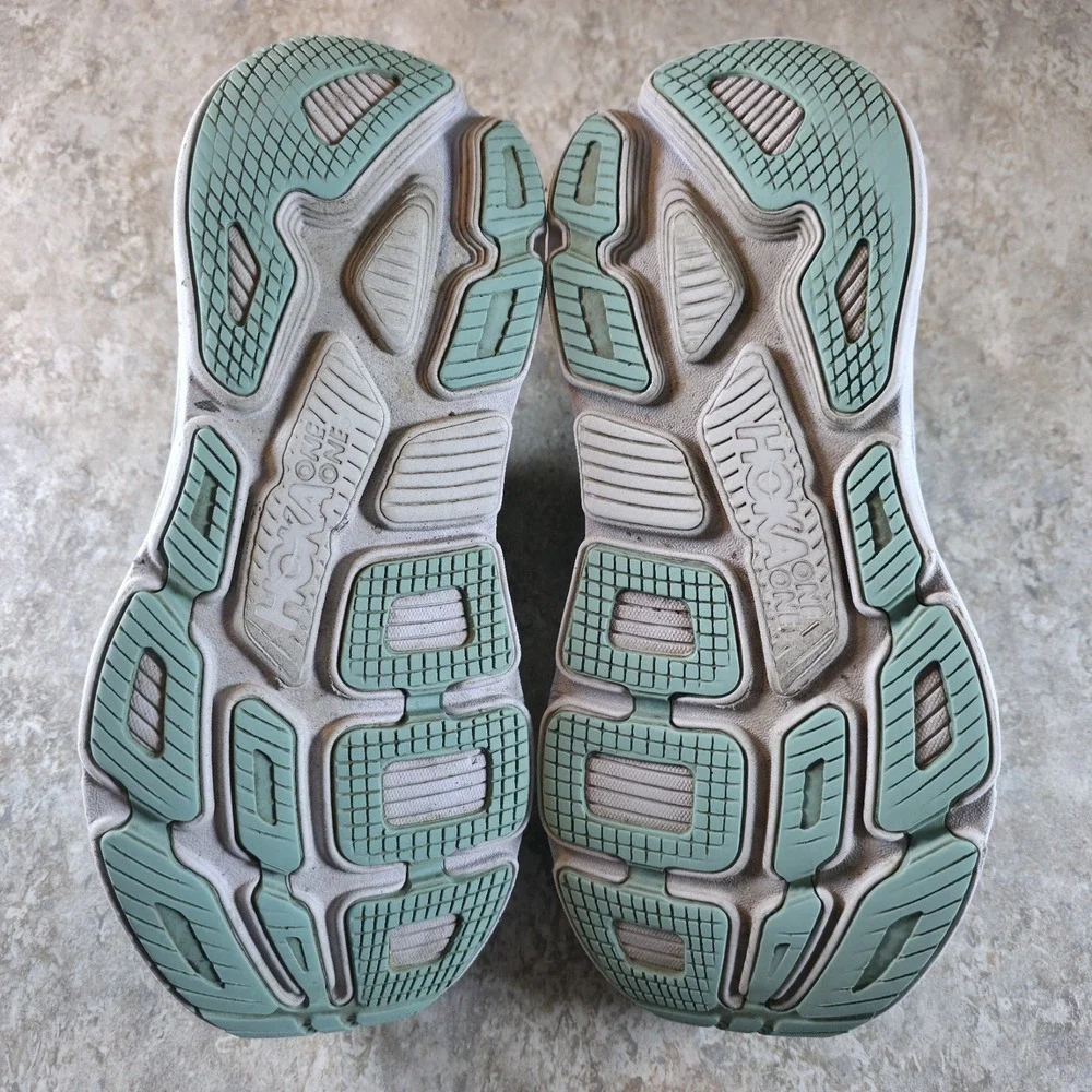Hoka One One Bondi 7 Women's Size 9.5 Eggshell Blue Shoes Blue‎ *No Insoles*